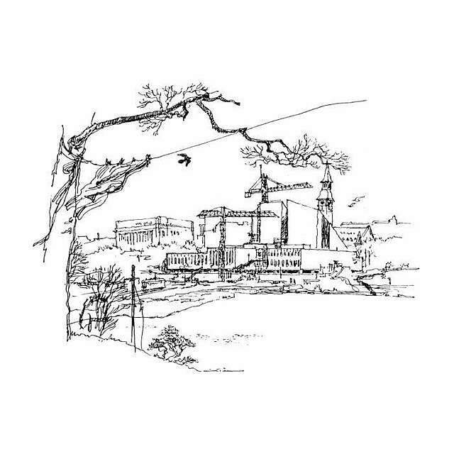 Illustration of a Helsinki landscape